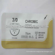 Absorbierendes Chrom-Catgut, steriles Nahtpaket, Medical Adhesive & Suture Material Properties 3 # long75cm